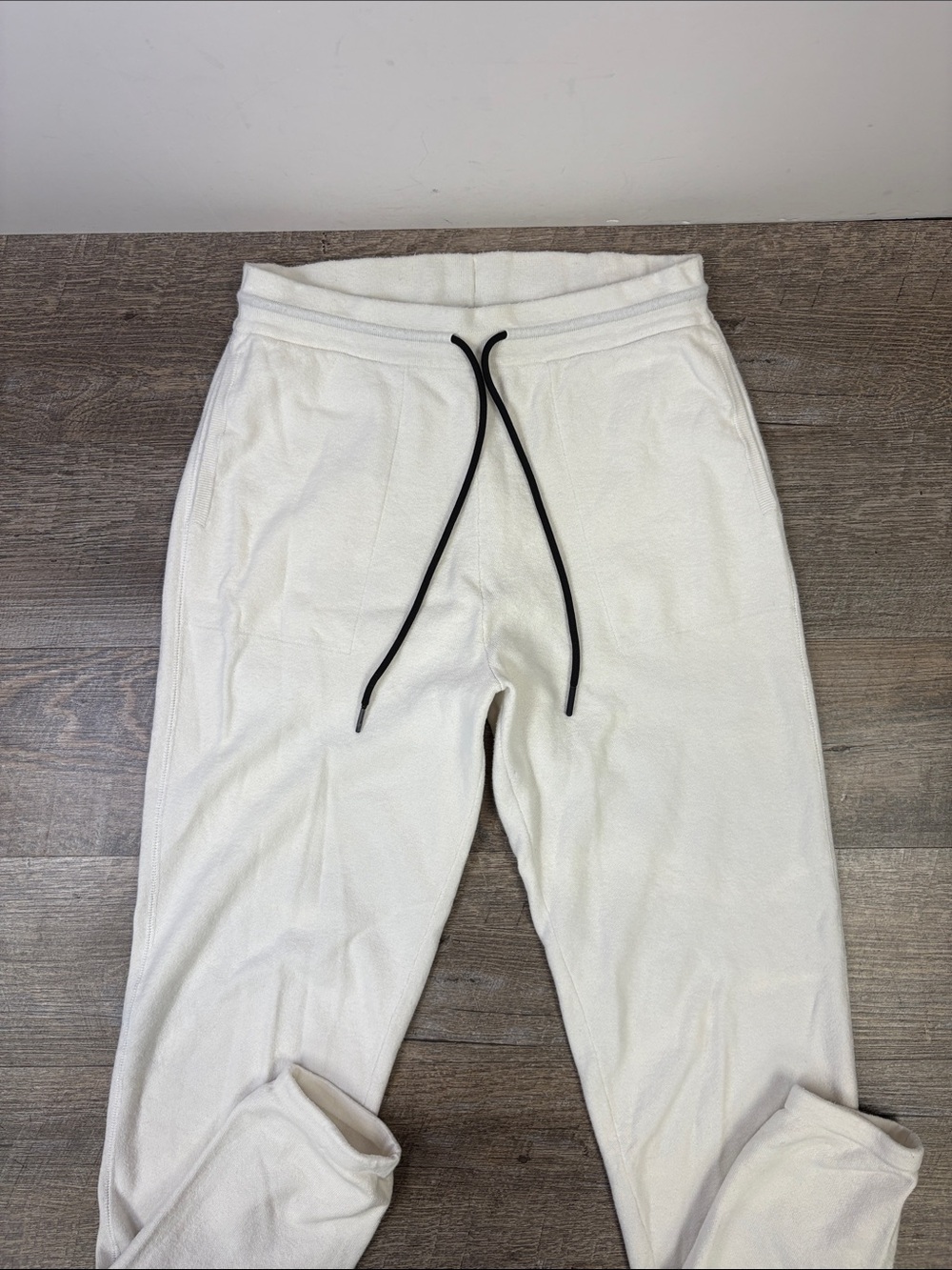 NAADAM Cotton Cashmere Jogger Pants Ivory White Size Small